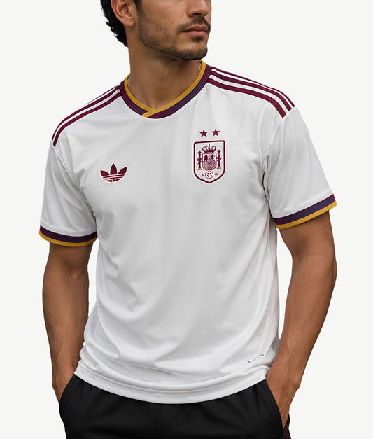 Camiseta España 2026 2ª equipación blanca con dos estrellas