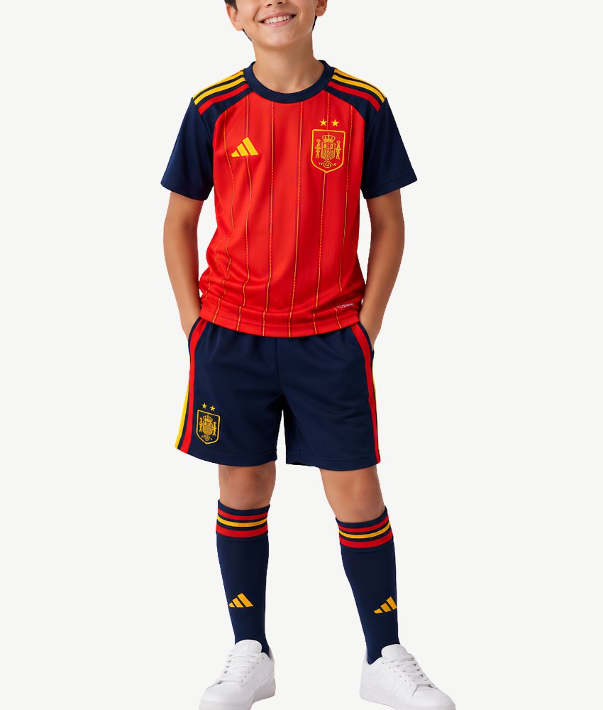 Conjunto niño España 2026 primera equipación camiseta y pantalón